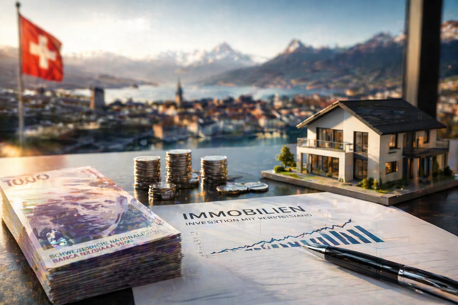 Illustration zur Lex Koller und zum Schweizer Immobilienmarkt